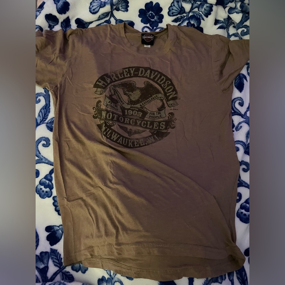 NWOT Women’s Harley-Davidson Brown Short Sleeve Graphic Tee